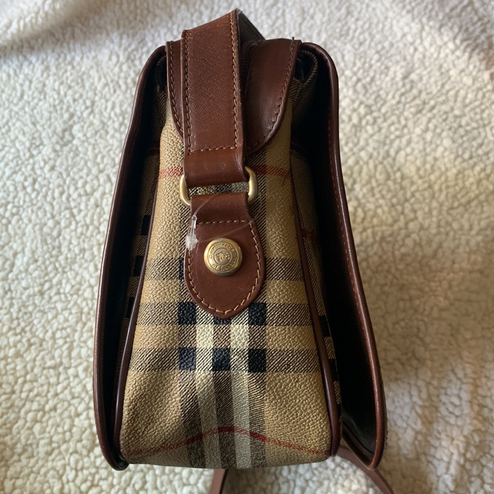 Burberry Tan and Brown Check Crossbody Bag - Well Loved - Picture 9 of 16